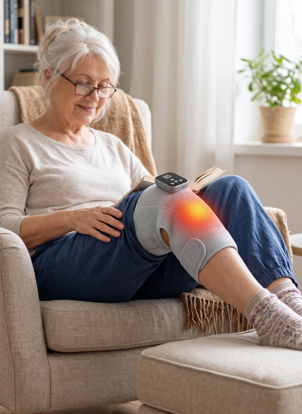 Viroa Active™ ReliefWrap | Heated Knee Massager with Heat & Vibration